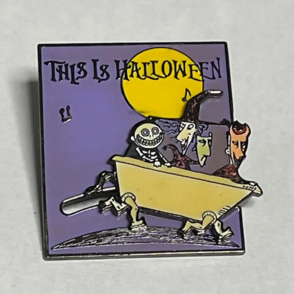 Disney This Is Halloween Walking Bathtub Slide Lapel Vest Hat Pin 1.25